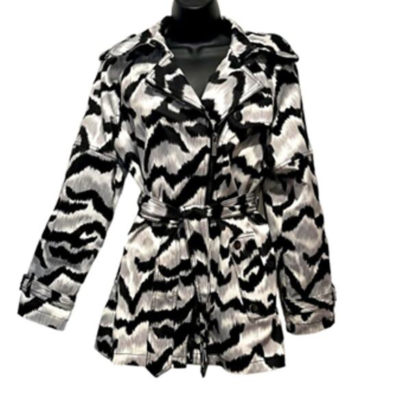 Kenneth Cole Animal Print Belted Jacket Women's Medium - Picture 1 of 8